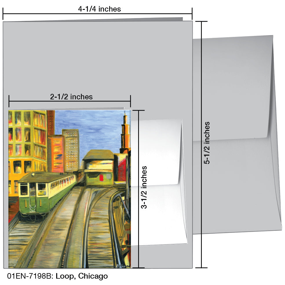 Loop, Chicago, Greeting Card (7198B) - Arte House
