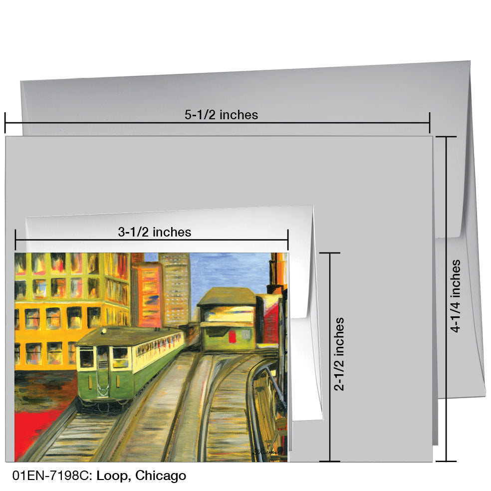 Loop, Chicago, Greeting Card (7198C) - Arte House