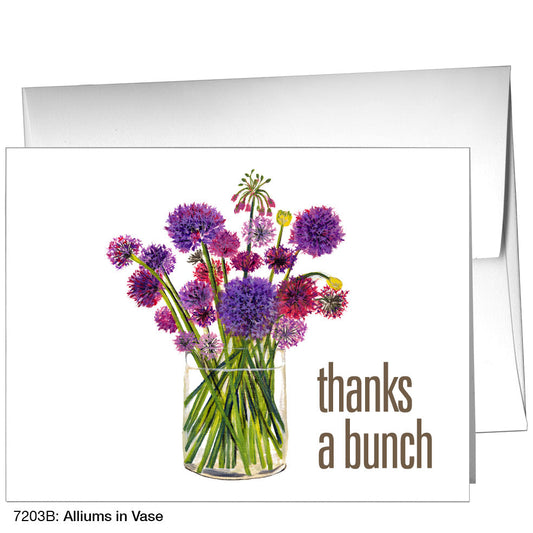Alliums in Vase, Greeting Card (7203B)