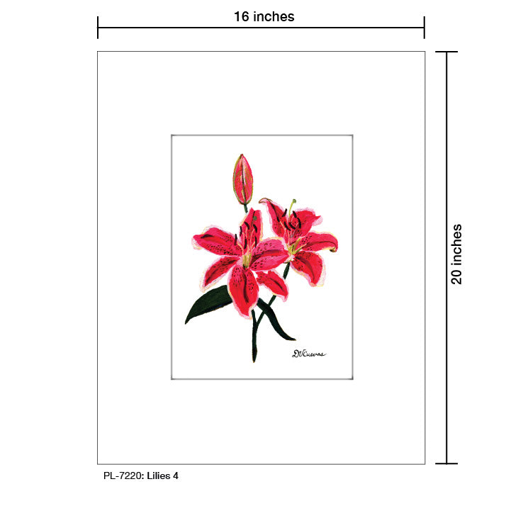 Lilies 4, Print (#7220A) - Arte House