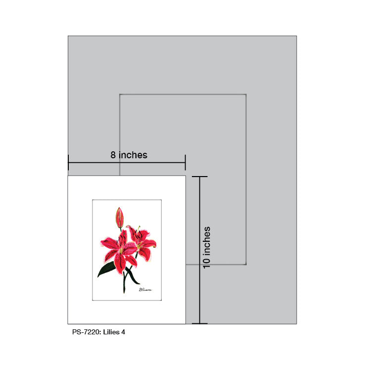 Lilies 4, Print (#7220A) - Arte House