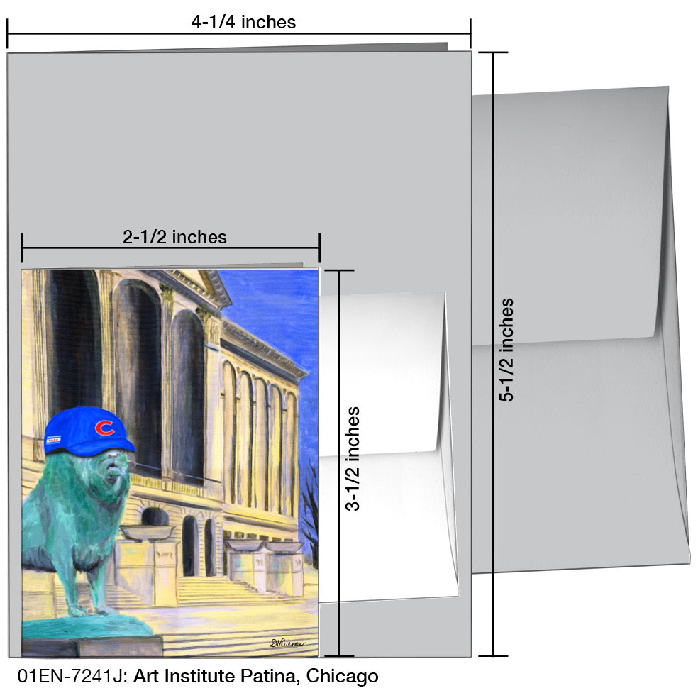 Art Institute Patina, Chicago, Greeting Card (7241J) - Arte House