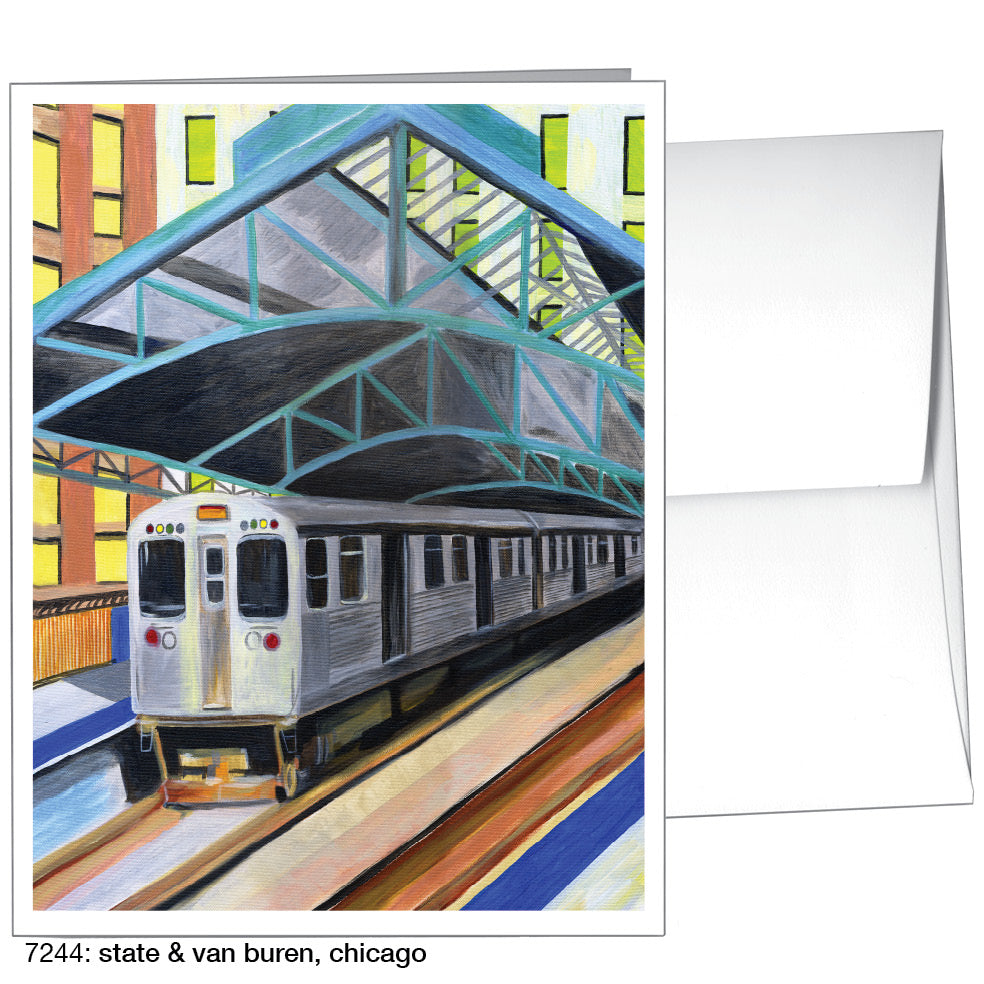 State & Van Buren, Chicago, Greeting Card (7244A)