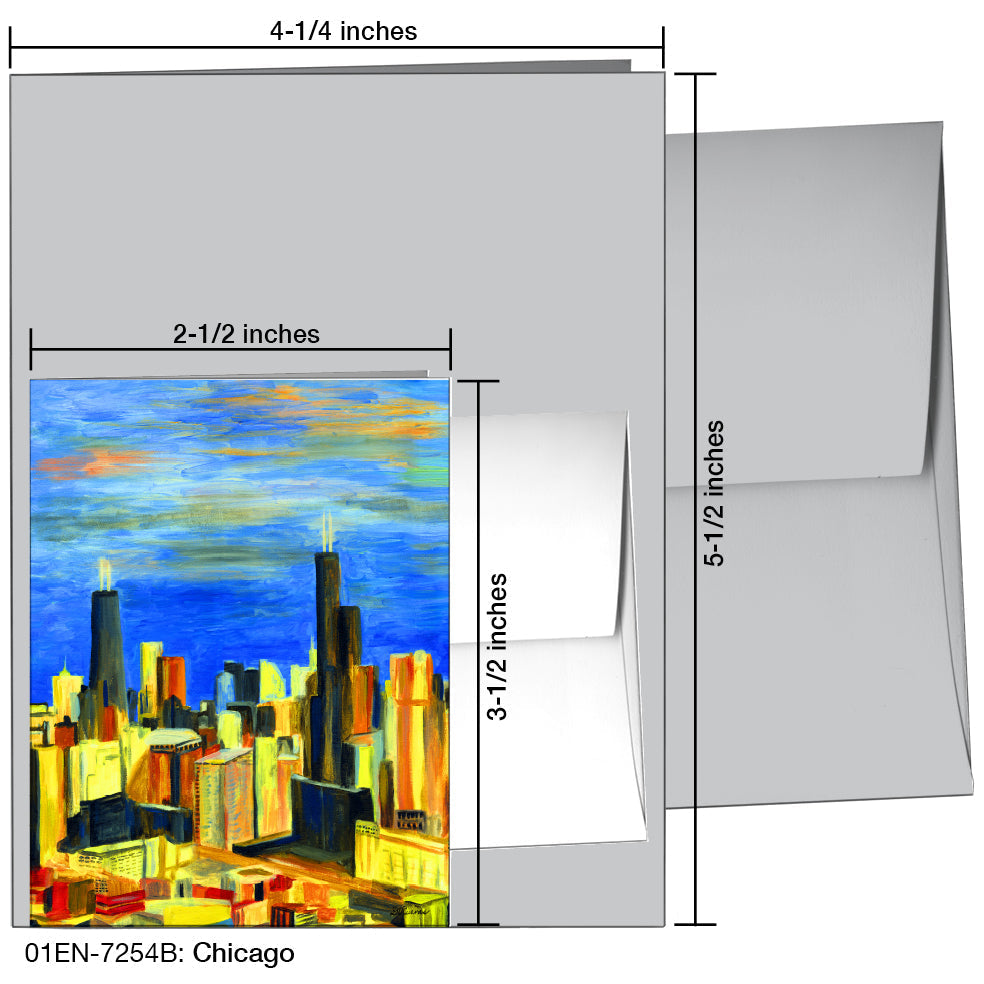 Chicago, Greeting Card (7254B) - Arte House