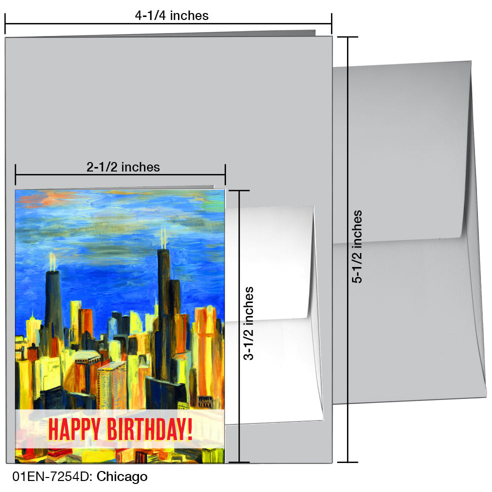 Chicago, Greeting Card (7254D) - Arte House