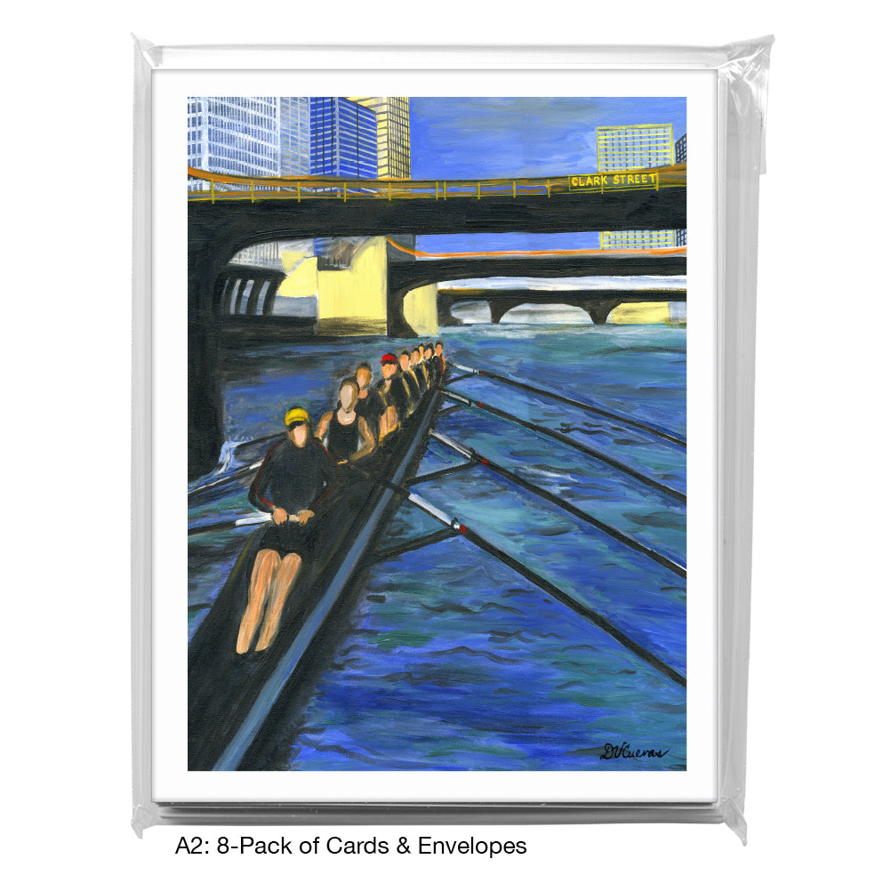 Crossing Clark Street, Chicago, Greeting Card (7280C) - Arte House