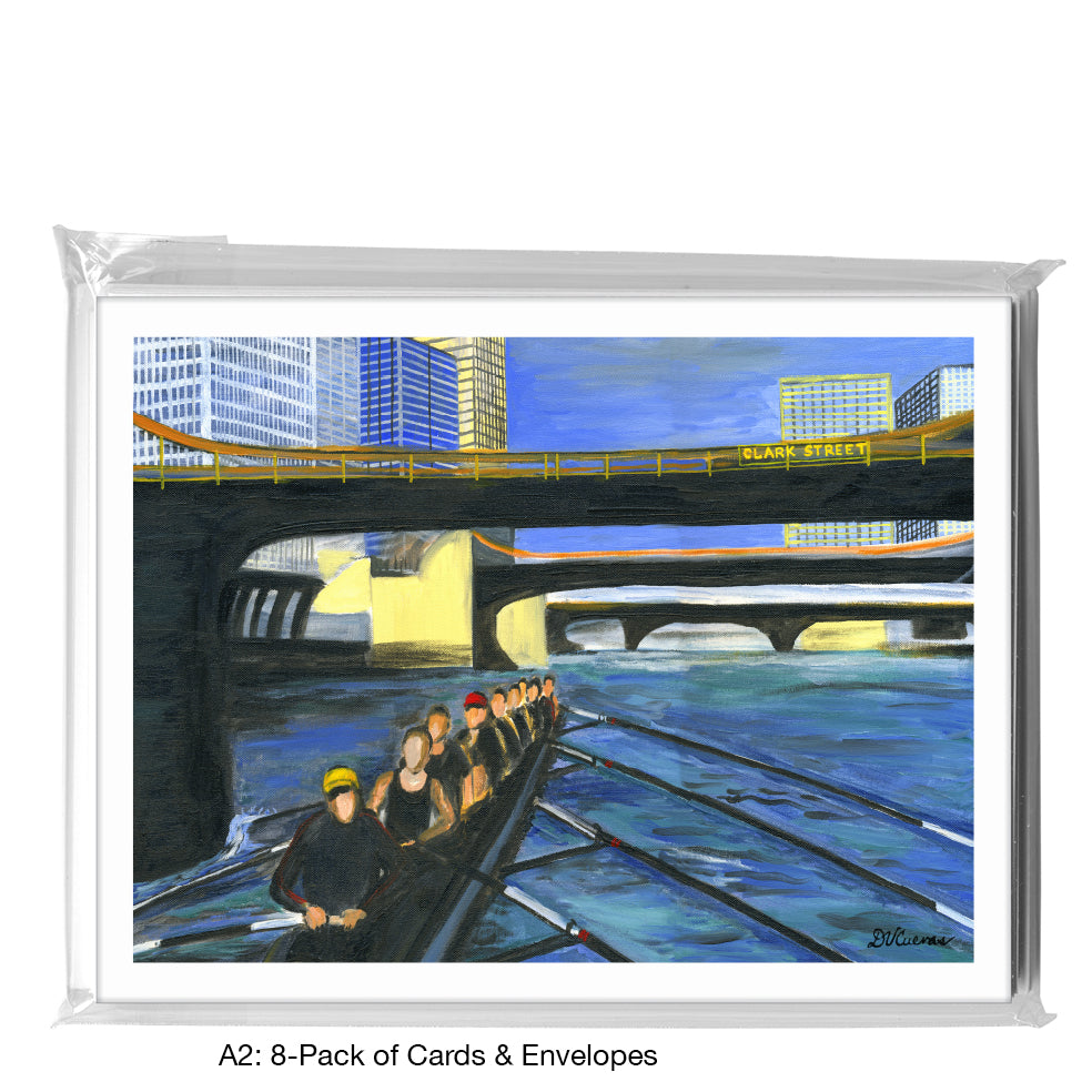 Crossing Clark Street, Chicago, Greeting Card (7280E) - Arte House