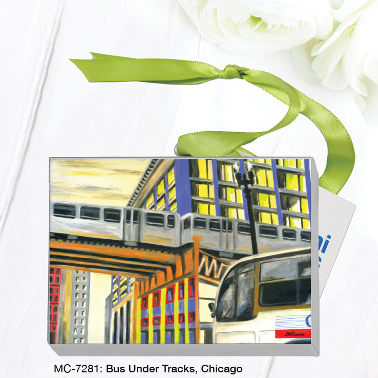 Bus Under Tracks, Chicago, Mini Canvas (MC-7281A) - Arte House
