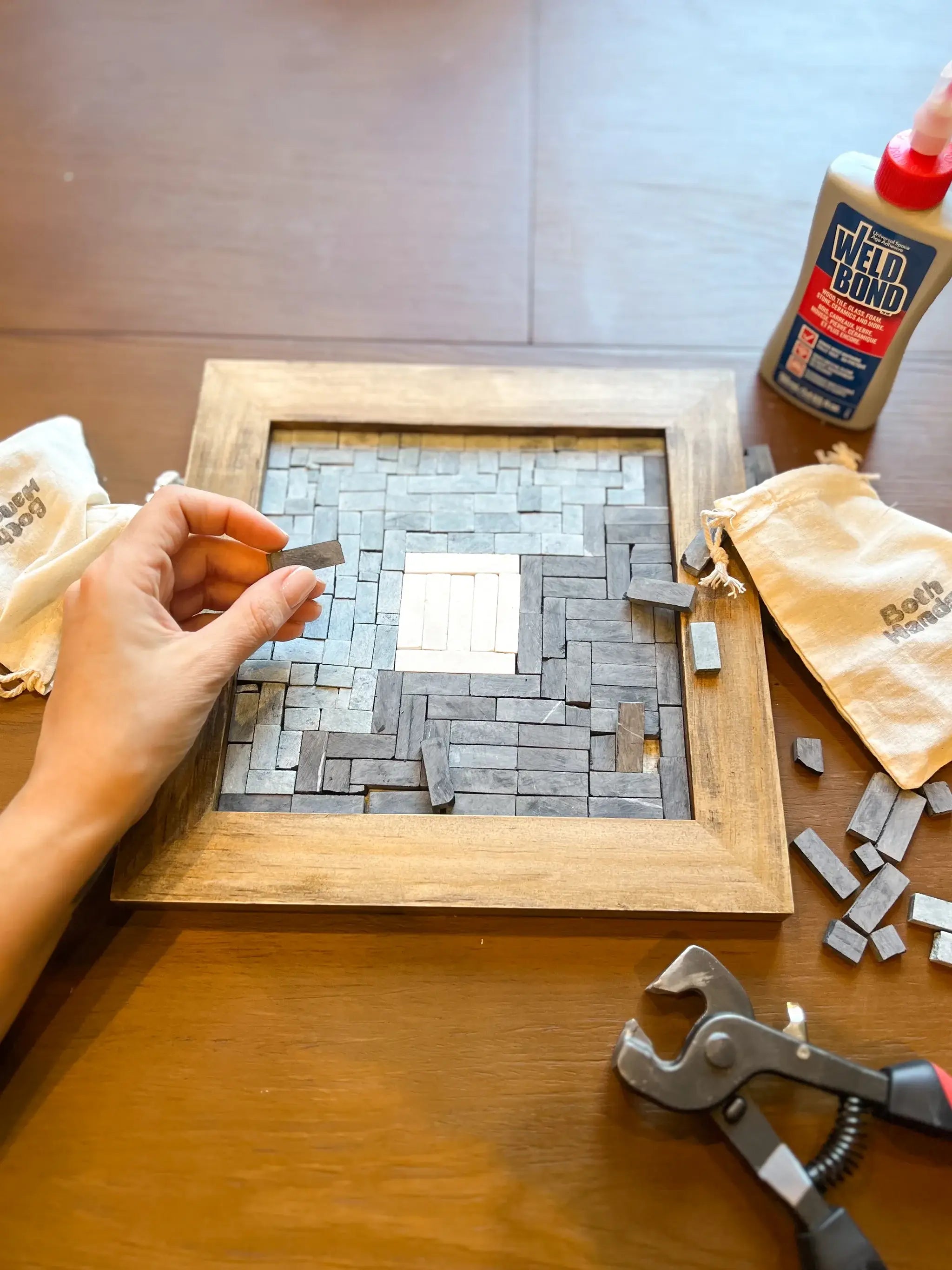 "Stepstone - Oak" -  Beginner Mosaic Kit - Wall Art