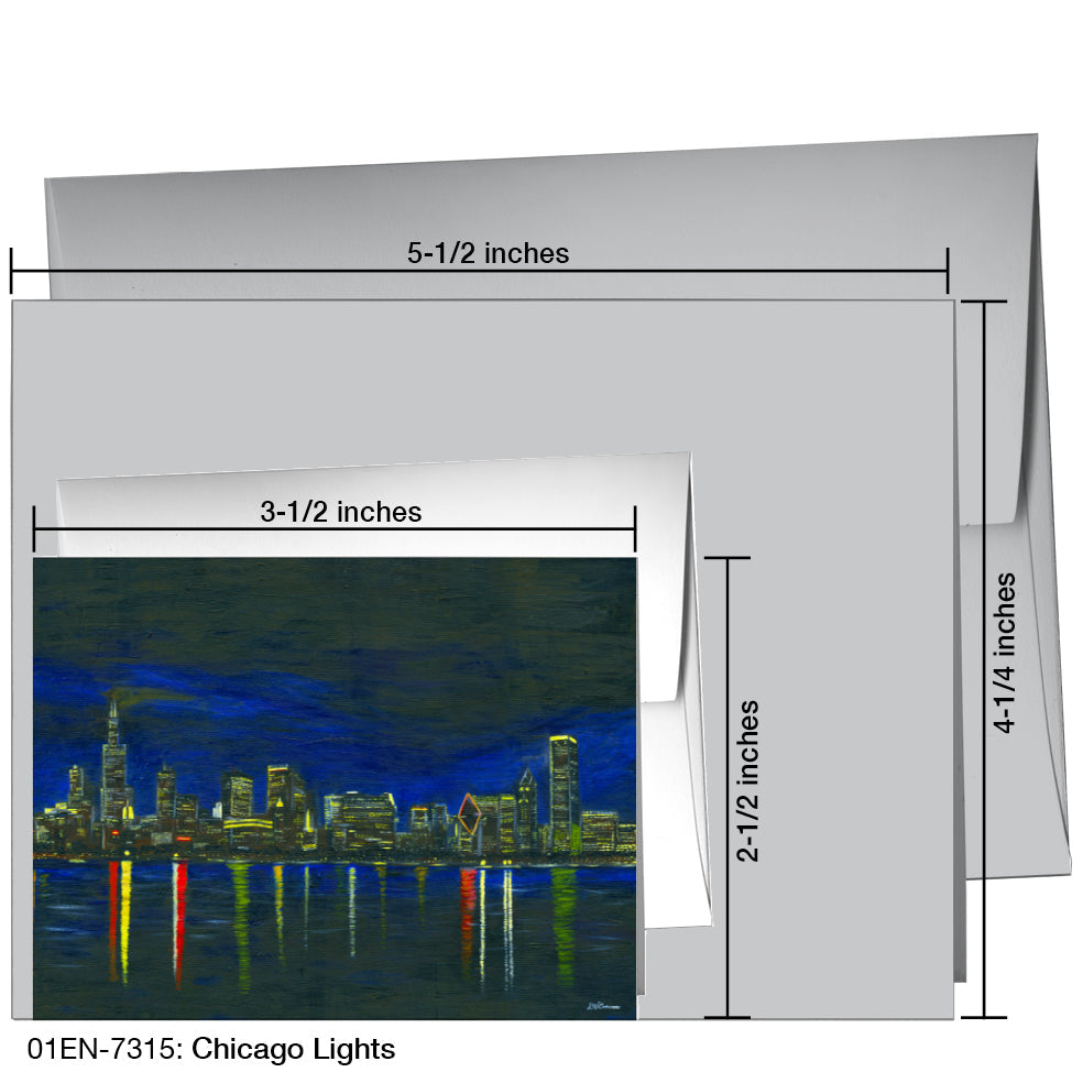 Chicago Lights, Greeting Card (7315A) - Arte House