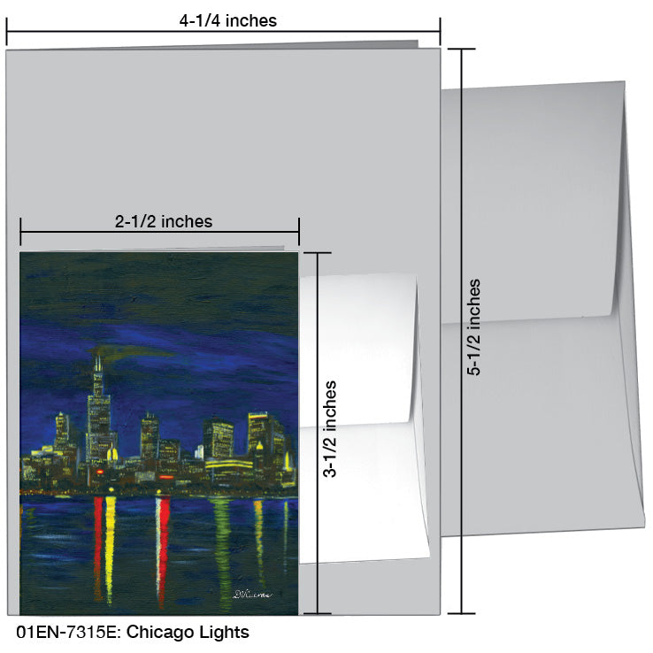 Chicago Lights, Greeting Card (7315E) - Arte House