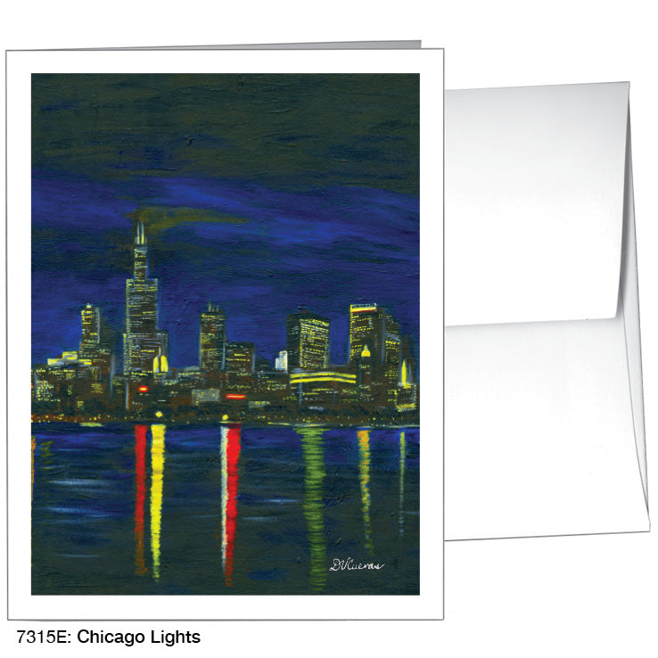 Chicago Lights, Greeting Card (7315E) - Arte House
