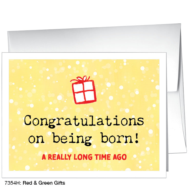 Red & Green Gifts, Greeting Card (7354H)
