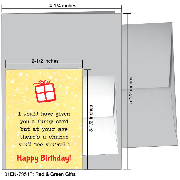 Red & Green Gifts, Greeting Card (7354P) - Arte House
