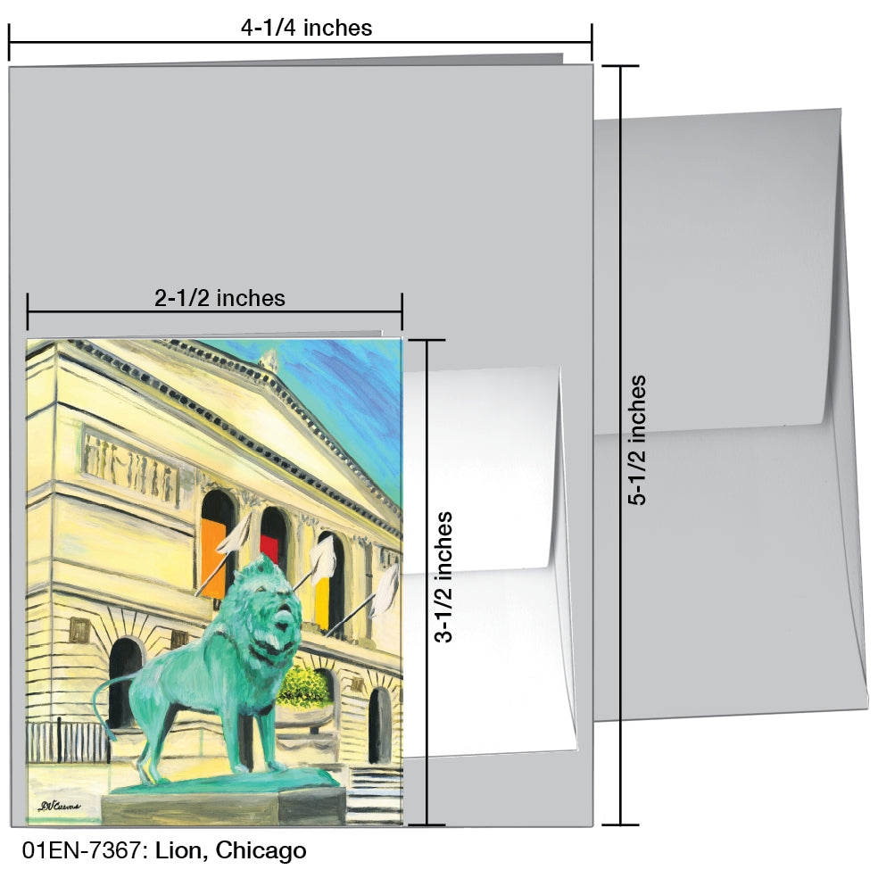 Lion, Chicago, Greeting Card (7367A)