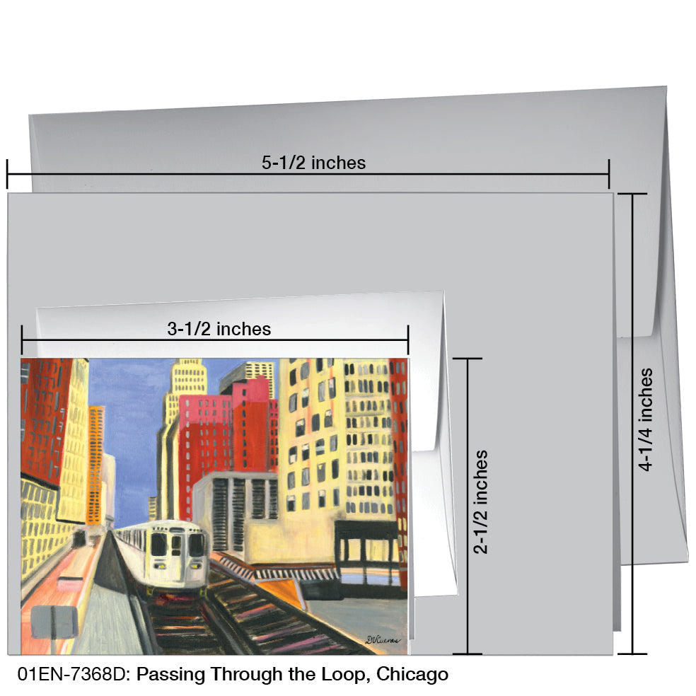 Passing through the Loop, Chicago, Greeting Card (7368D)