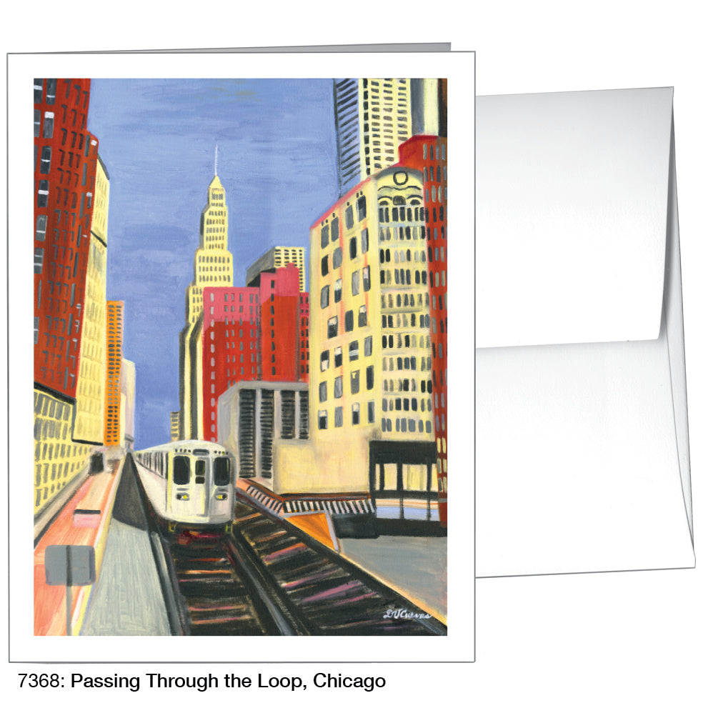 Passing through the Loop, Chicago, Greeting Card (7368A) - Arte House