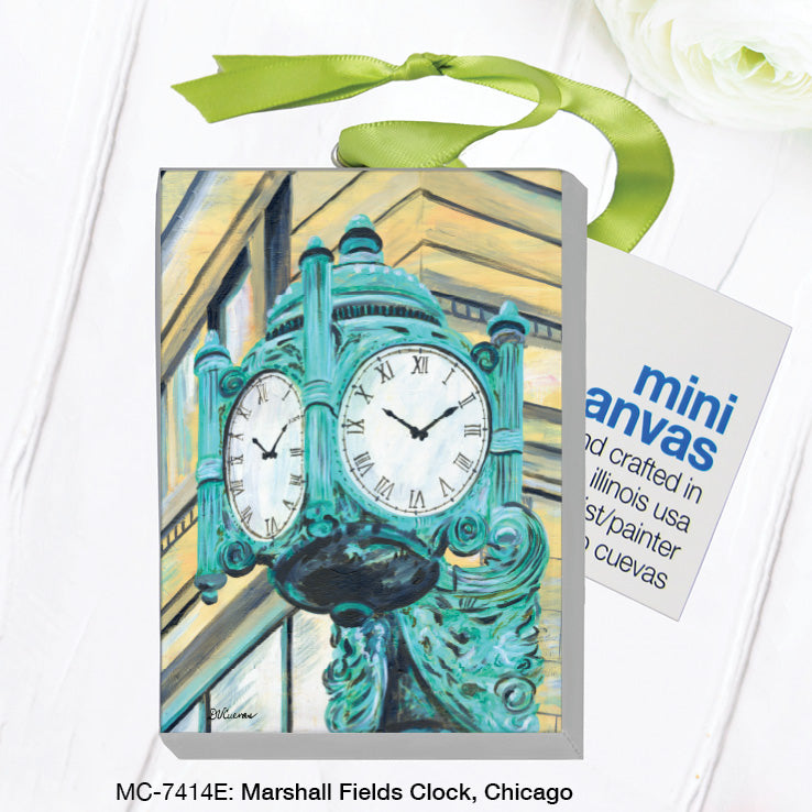 Marshall Fields Clock, Chicago, Mini Canvas (MC-7414E) - Arte House