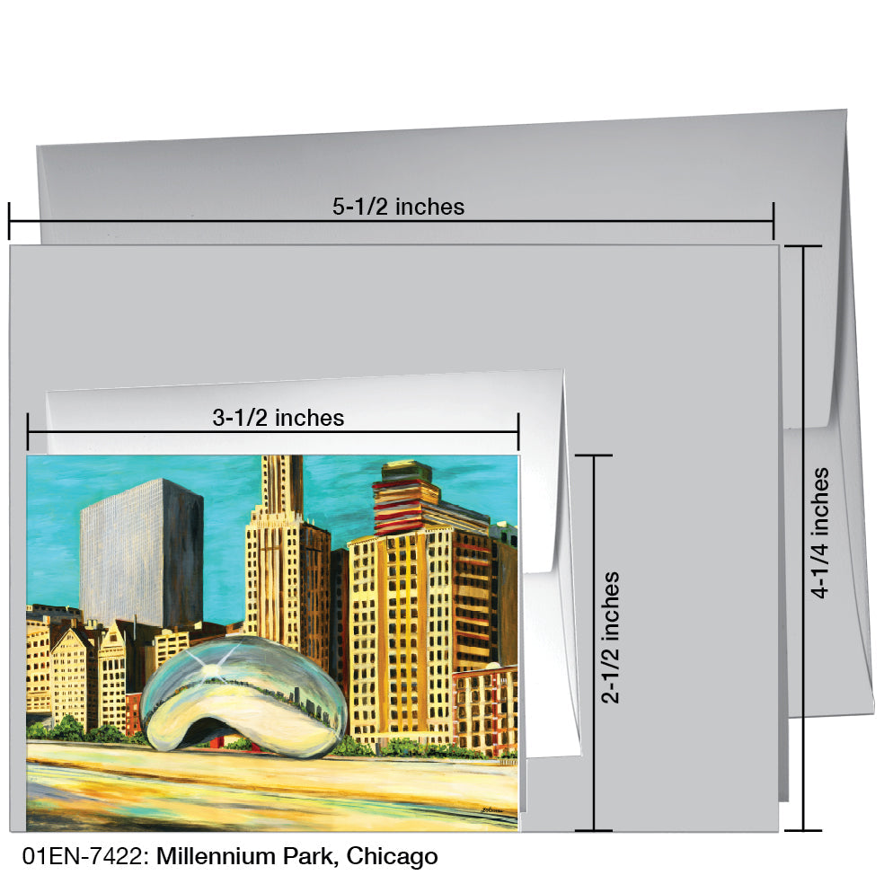 Millennium Park, Chicago, Greeting Card (7422A) - Arte House