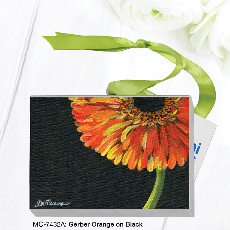 Gerber Orange on Black, Mini Canvas (MC-7432A) - Arte House