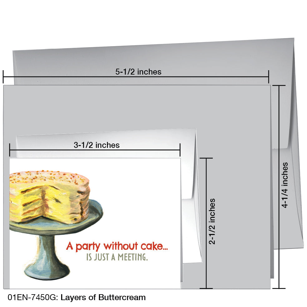 Layers of Buttercream, Greeting Card (7450G)