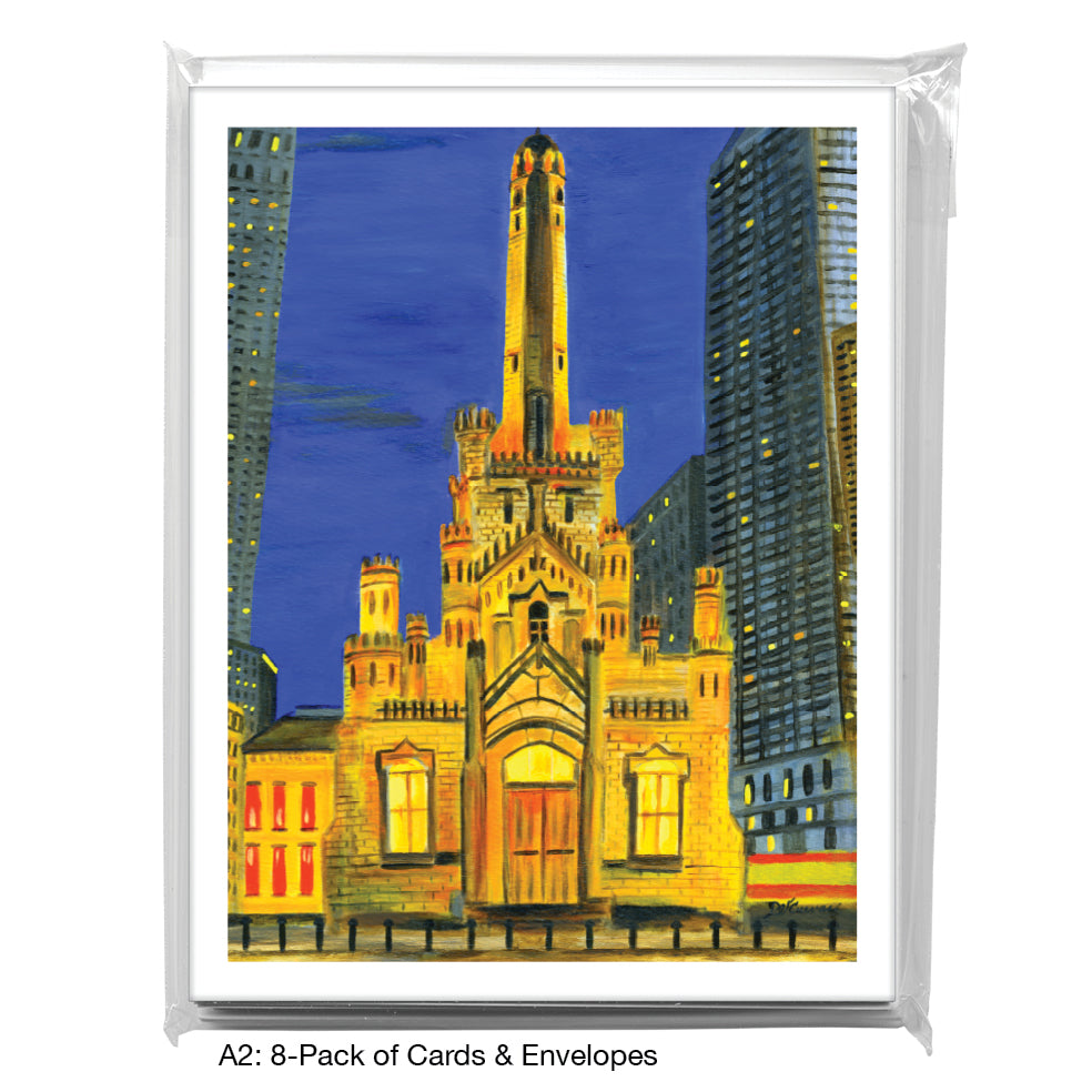 Water Tower, Chicago, Greeting Card (7483A) - Arte House