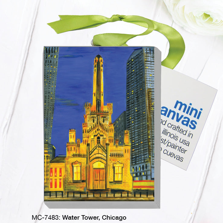 Water Tower, Chicago, Mini Canvas (MC-7483A) - Arte House
