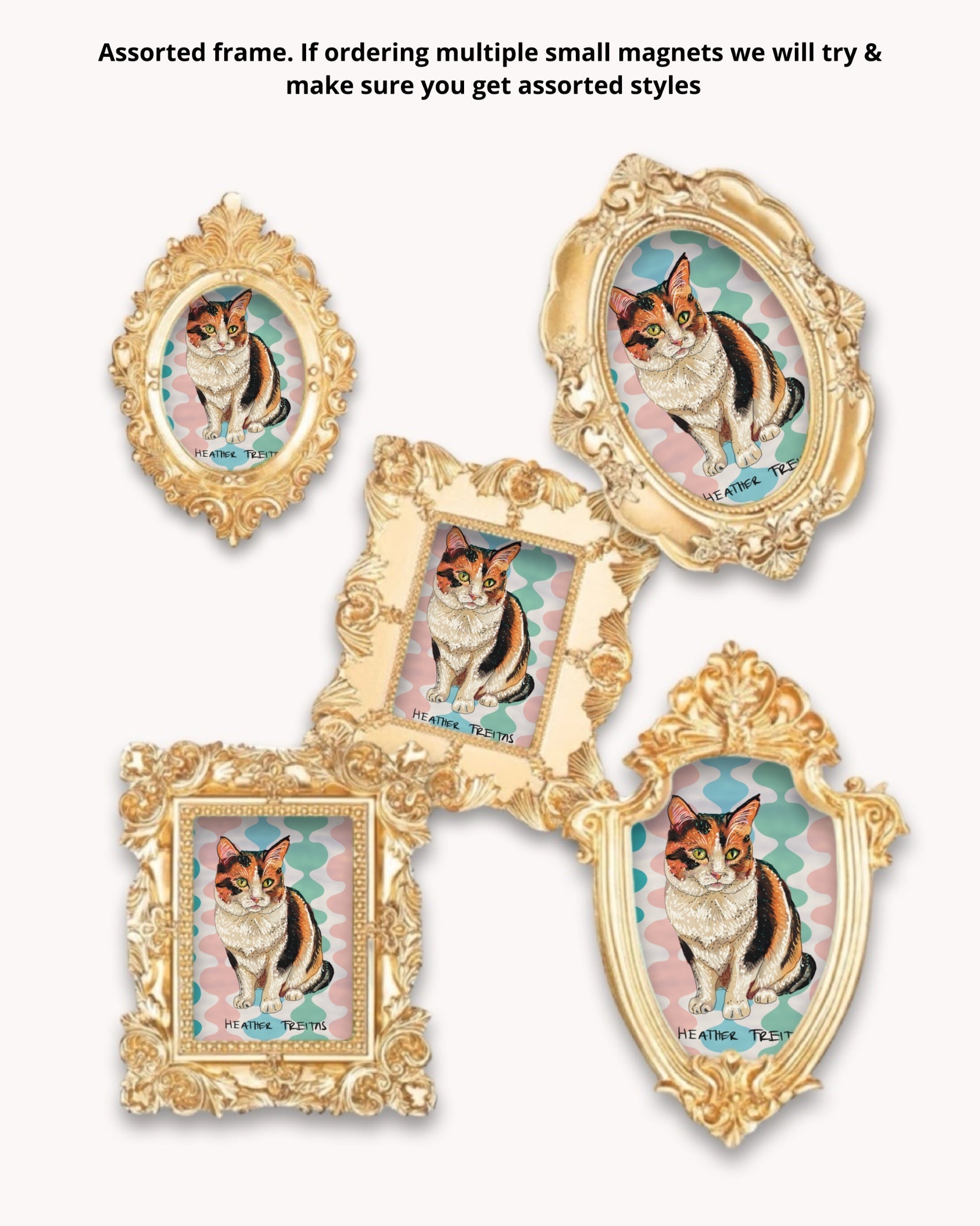 Calico Framed Magnet ( Small ) - Arte House