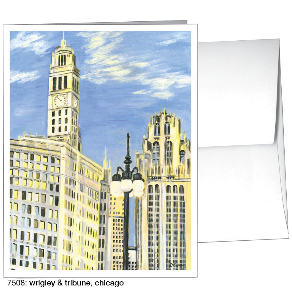 Wrigley & Tribune, Chicago, Greeting Card (7508A) - Arte House