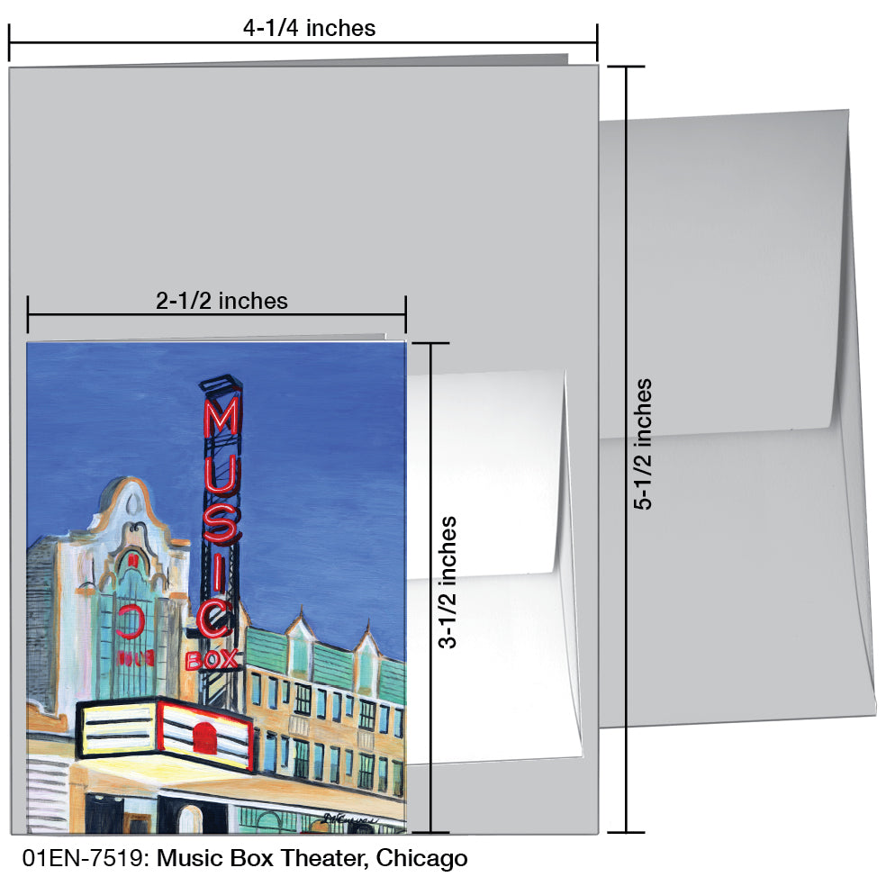 Music Box Theater, Chicago, Greeting Card (7519A)