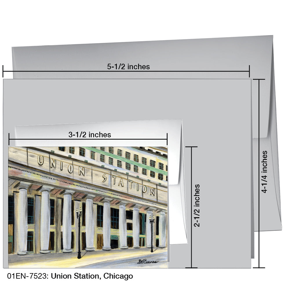 Union Station, Chicago, Greeting Card (7523A)