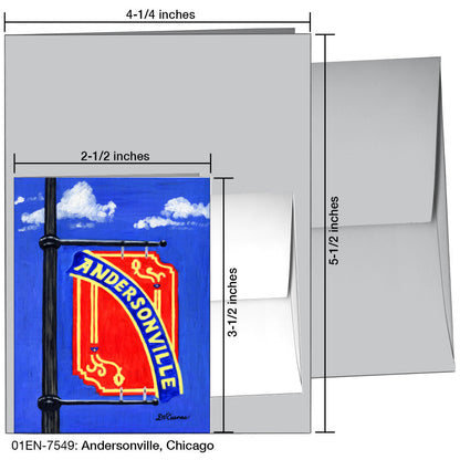 Andersonville, Chicago, Greeting Card (7549A)
