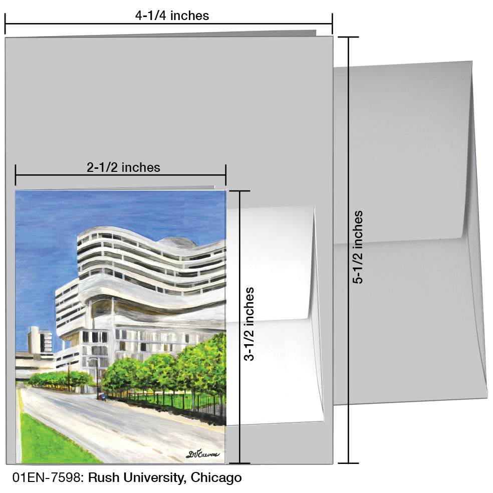 Rush University, Chicago, Greeting Card (7598A) - Arte House