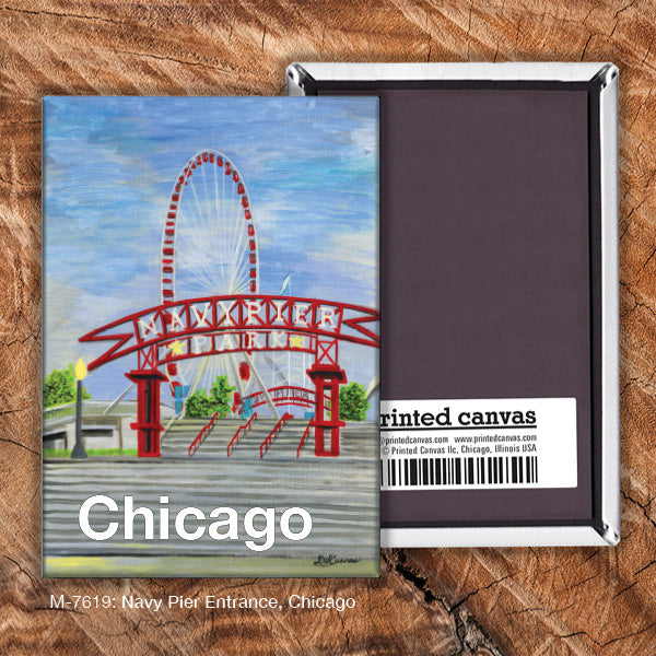 Navy Pier Entrance, Chicago, Magnet (M-7619A) - Arte House