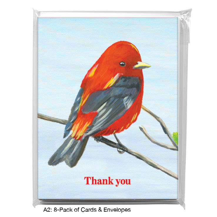 Scarlet Tenager, Greeting Card (7697D) - Arte House