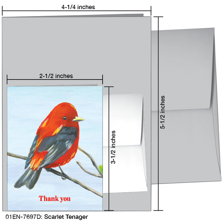 Scarlet Tenager, Greeting Card (7697D) - Arte House