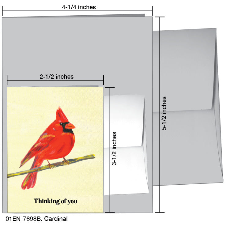 Cardinal, Greeting Card (7698B)