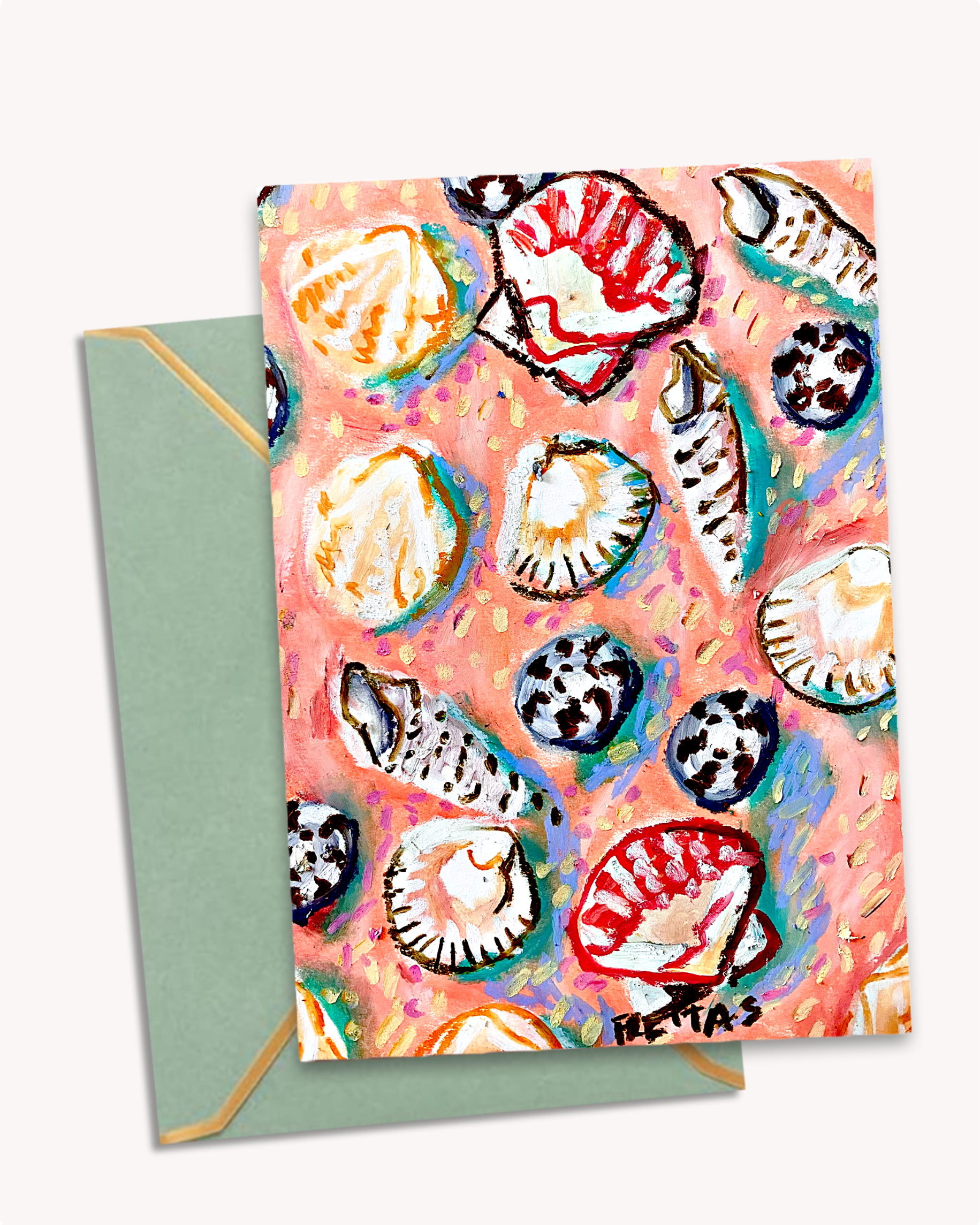 Pink Shells - Greeting Card / Fine Art Print - Arte House