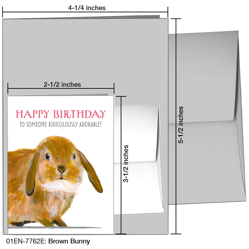 Brown Bunny, Greeting Card (7762E) - Arte House