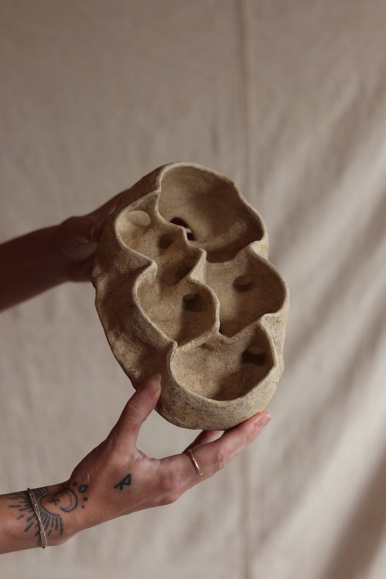 8" Gathered Earth Sculptural Dish