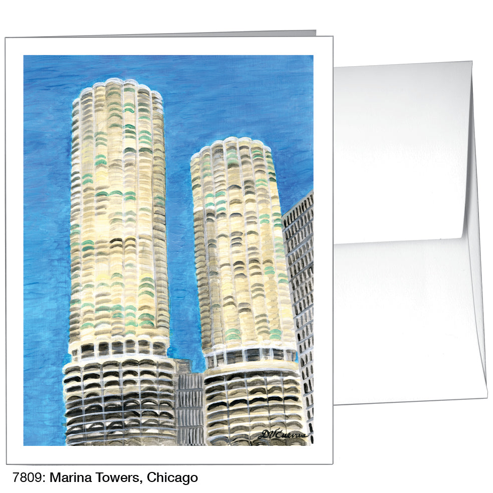 Marina Towers, Chicago, Greeting Card (7809A) - Arte House