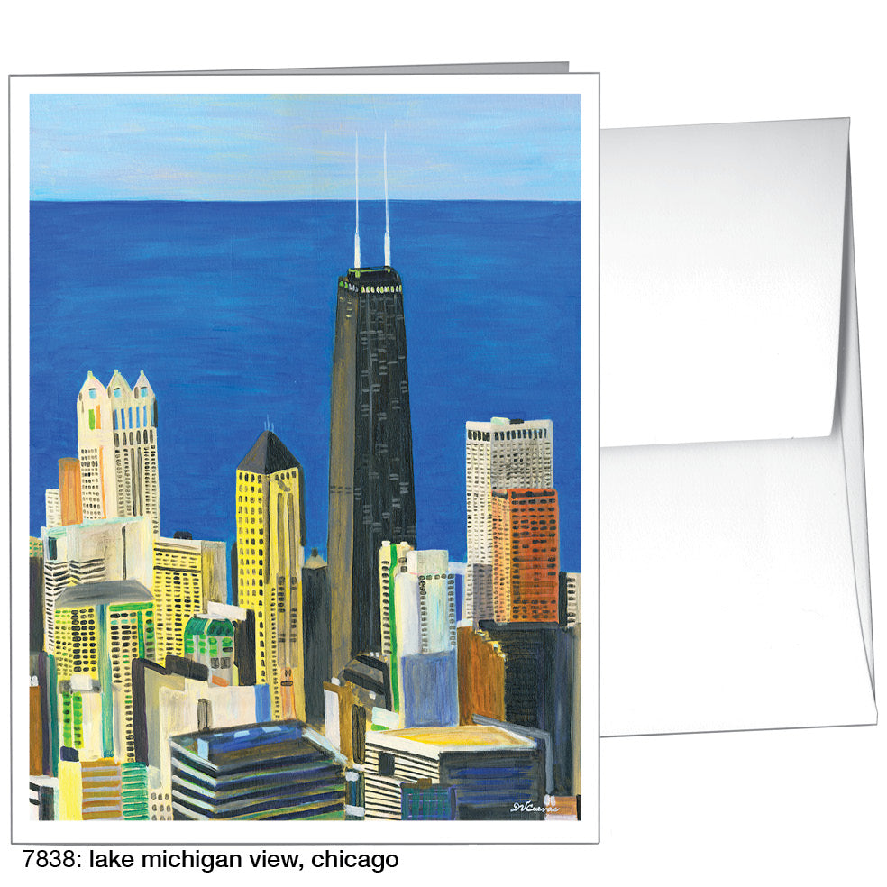 Lake Michigan View, Chicago, Greeting Card (7838A) - Arte House