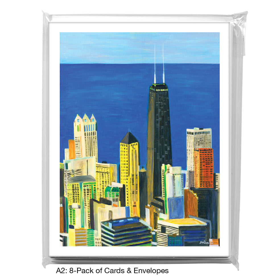 Lake Michigan View, Chicago, Greeting Card (7838A) - Arte House