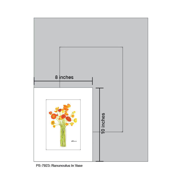 Ranunculus in Vase, Print (#7923A) - Arte House