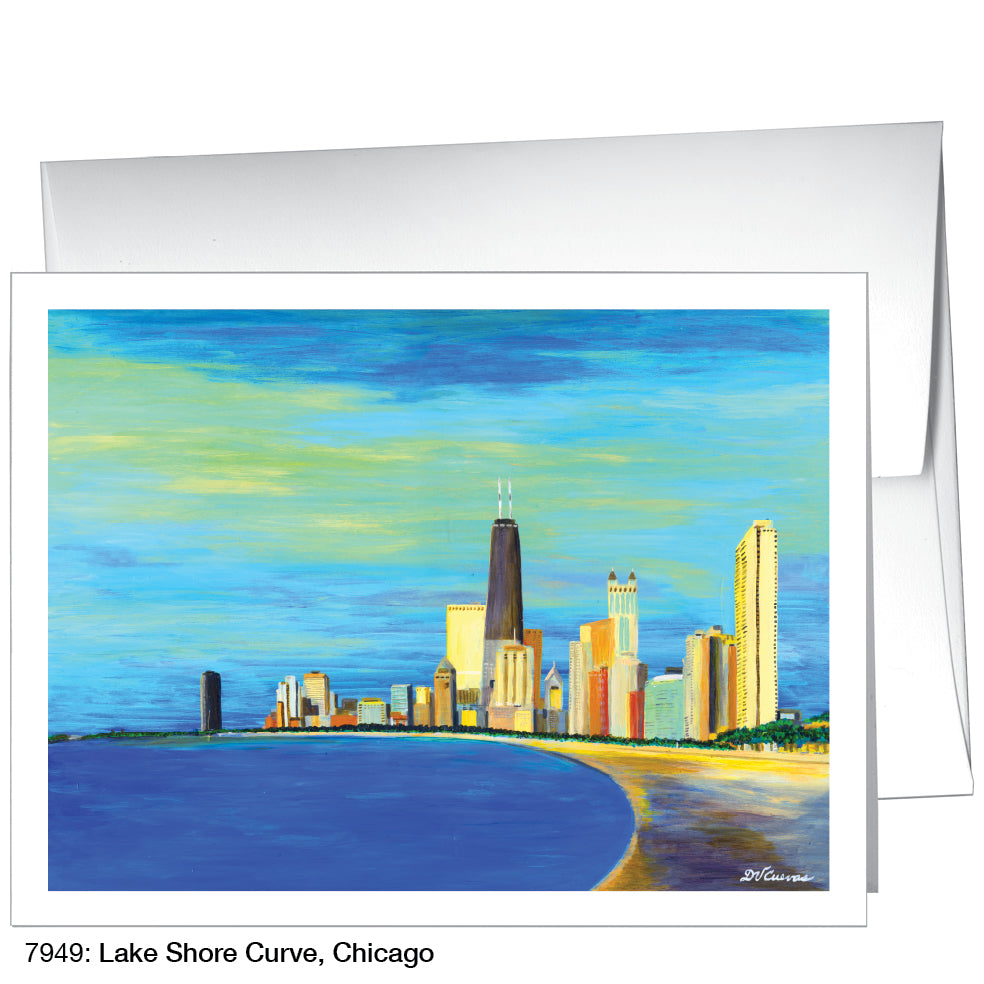 Lake Shore Curve, Chicago, Greeting Card (7949A)