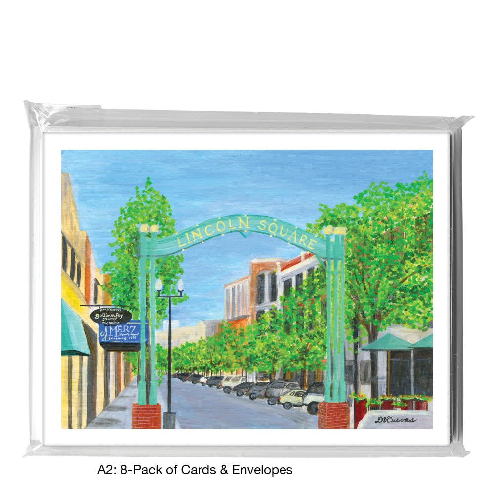Lincoln Square, Chicago, Greeting Card (7971A) - Arte House