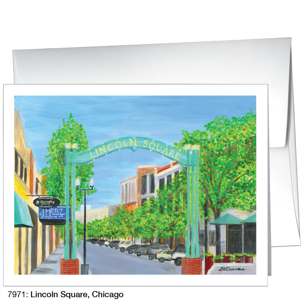 Lincoln Square, Chicago, Greeting Card (7971A) - Arte House