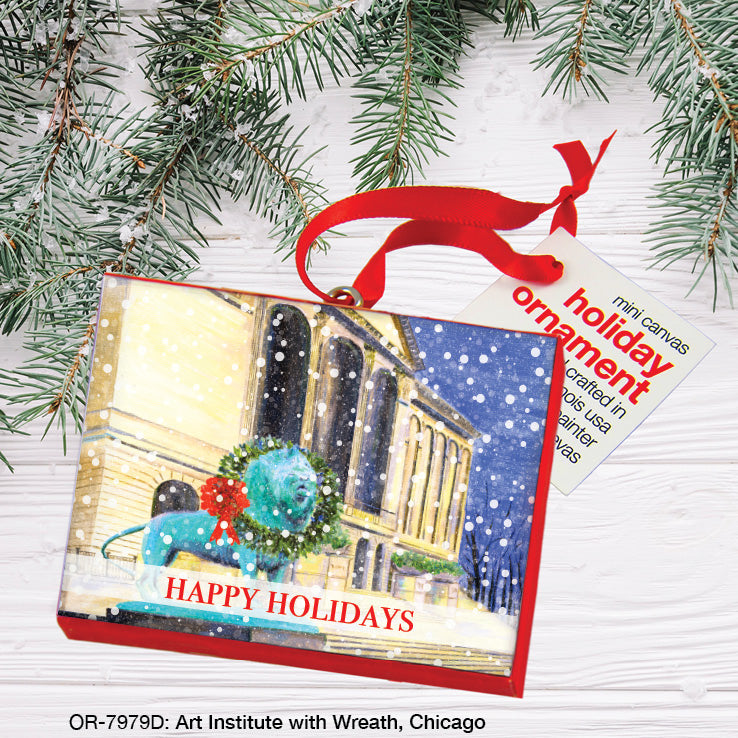 Art Institute with Wreath, Chicago, Ornament (OR-7979D)