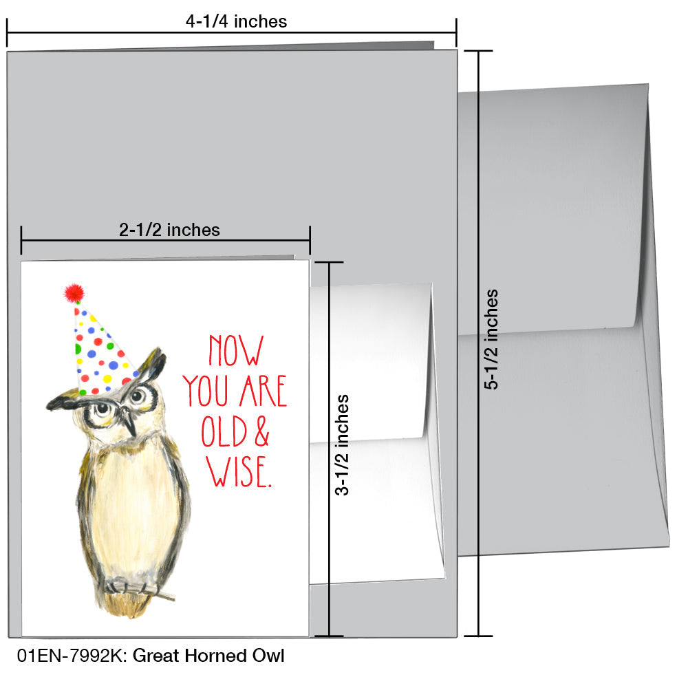 Great Horned Owl, Greeting Card (7992K) - Arte House