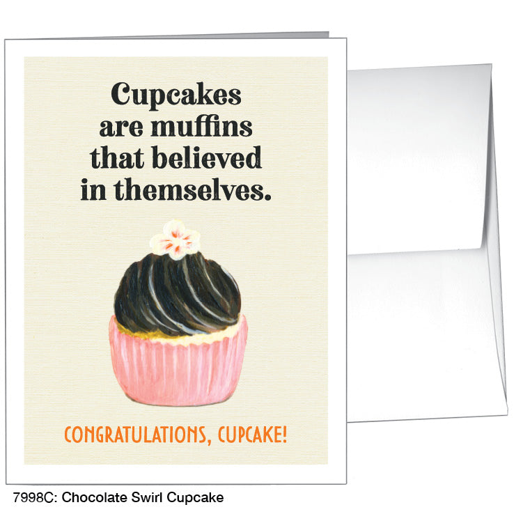 Chocolate Swirl Cupcake, Greeting Card (7998C) - Arte House